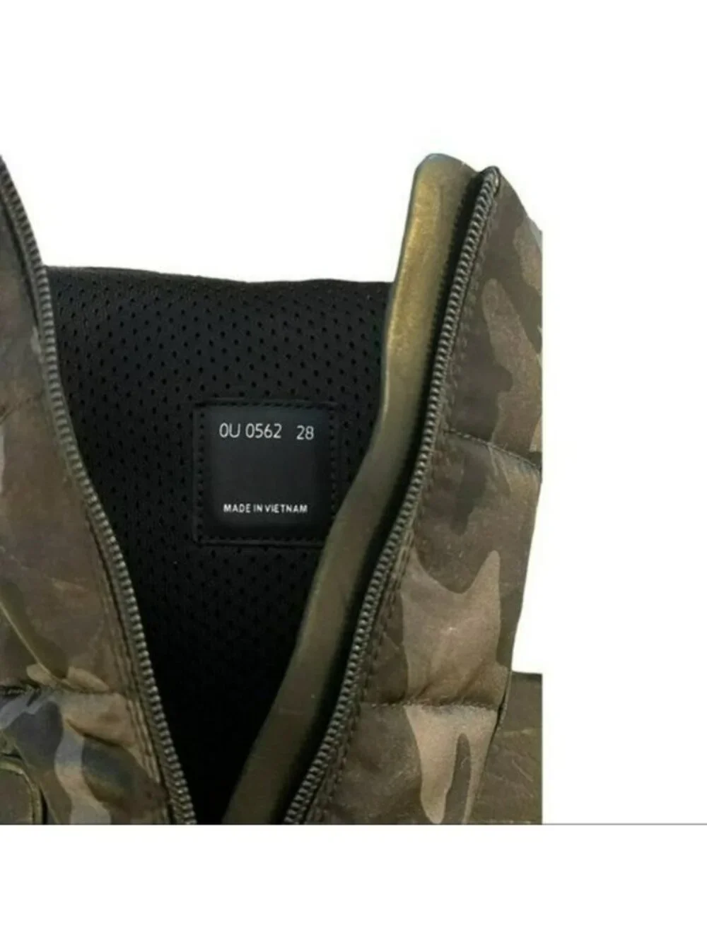 Prada Shoes Nylon Camo Leather Boots Preowned Size 28 US 11